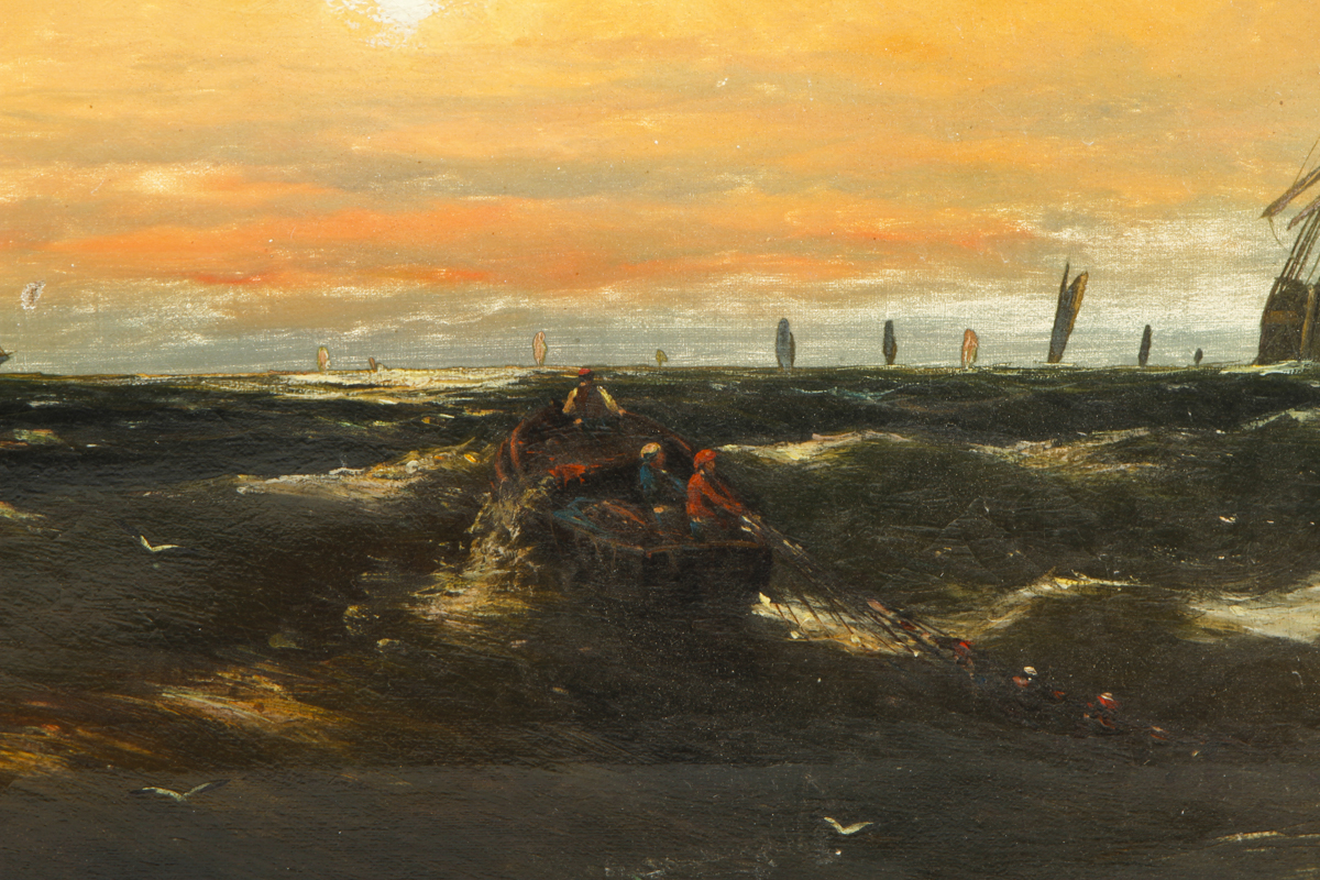 Framed Oil Seascape Painting