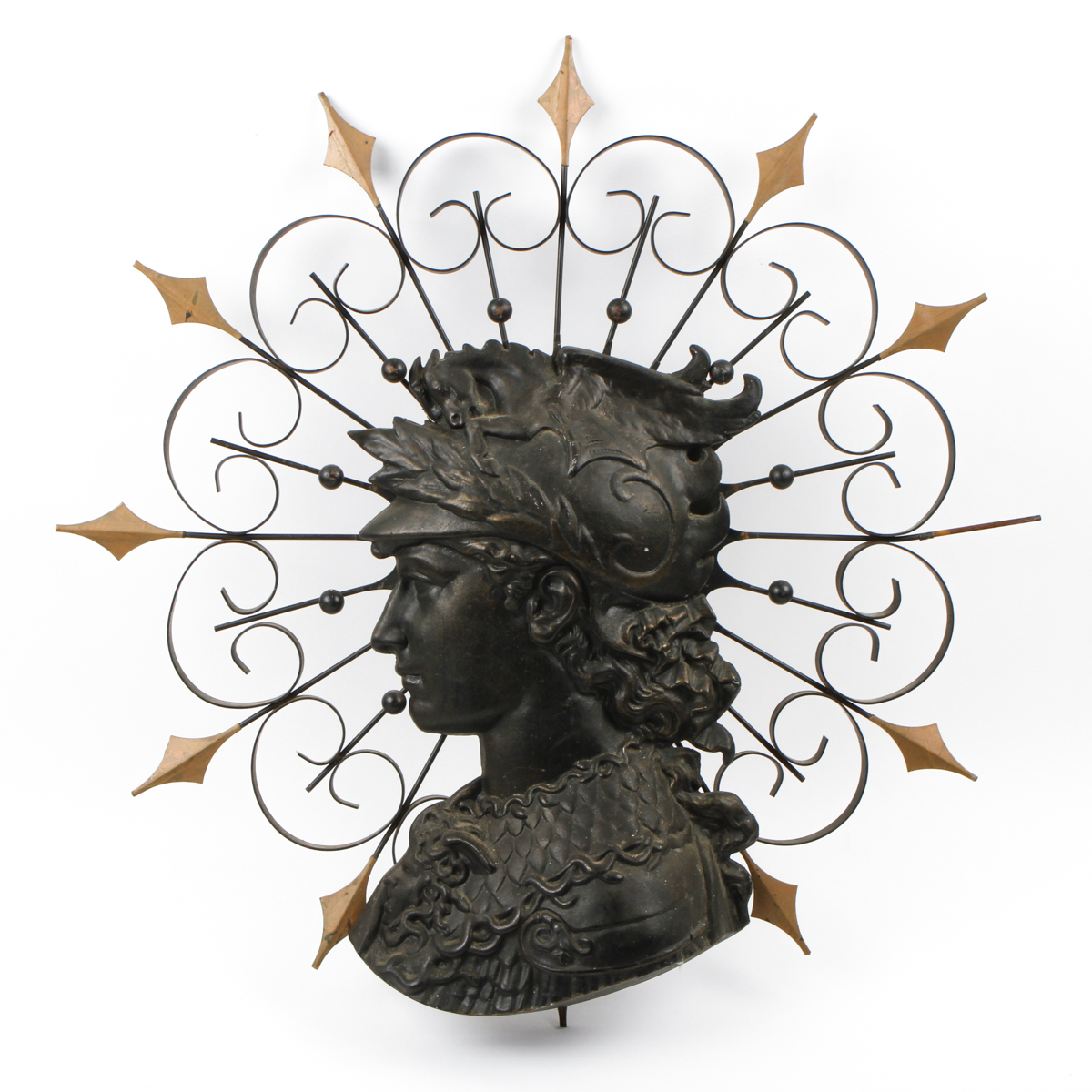 Iron Bust Wall Sculpture