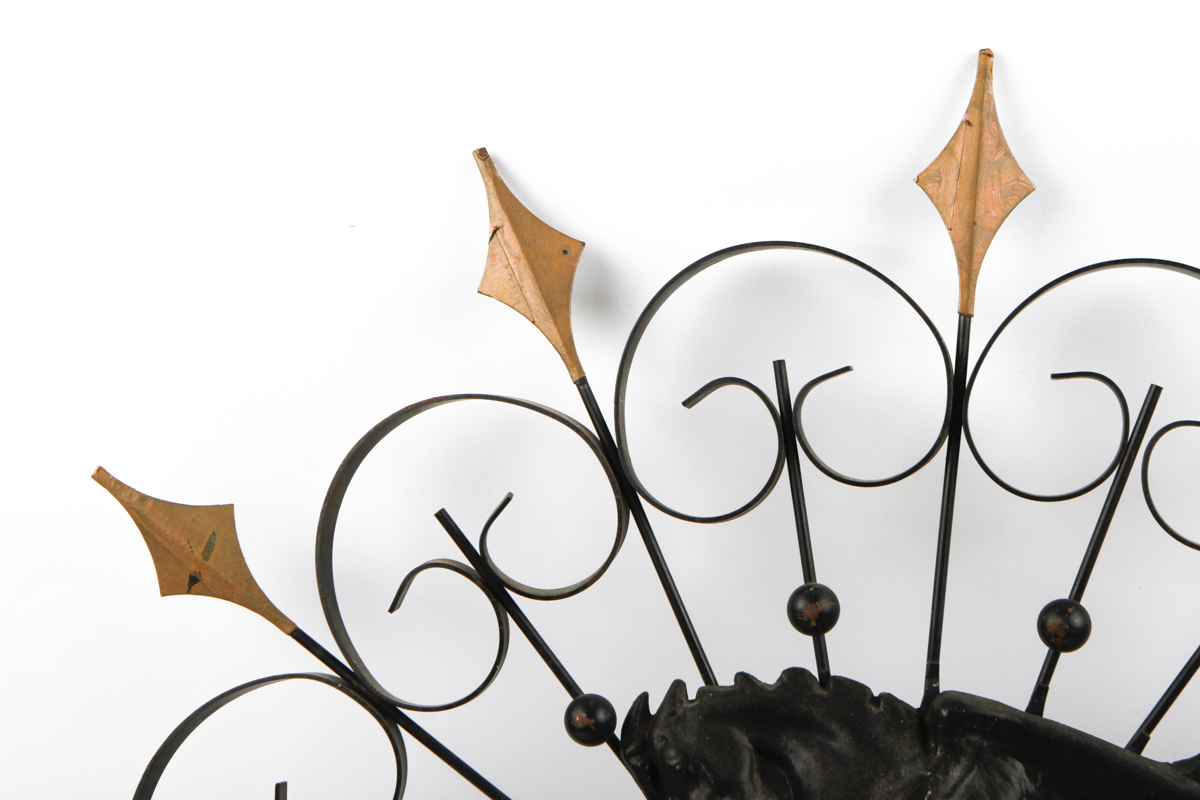 Iron Bust Wall Sculpture