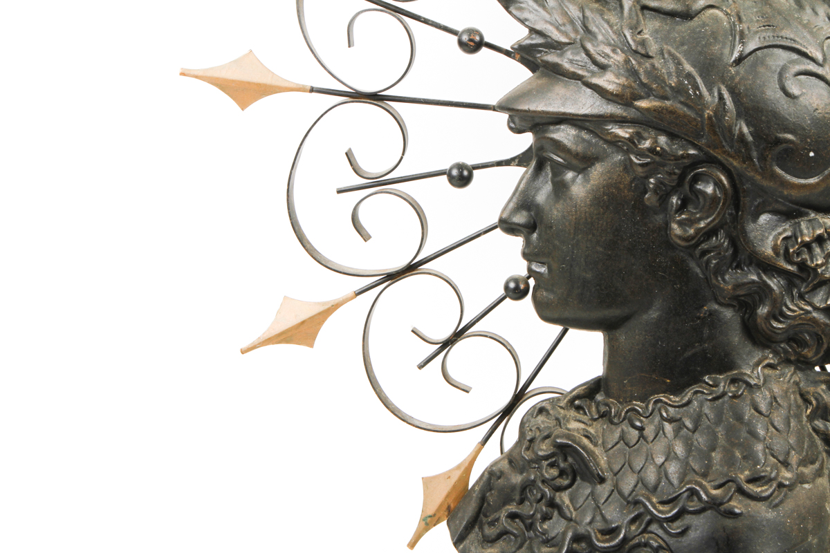 Iron Bust Wall Sculpture