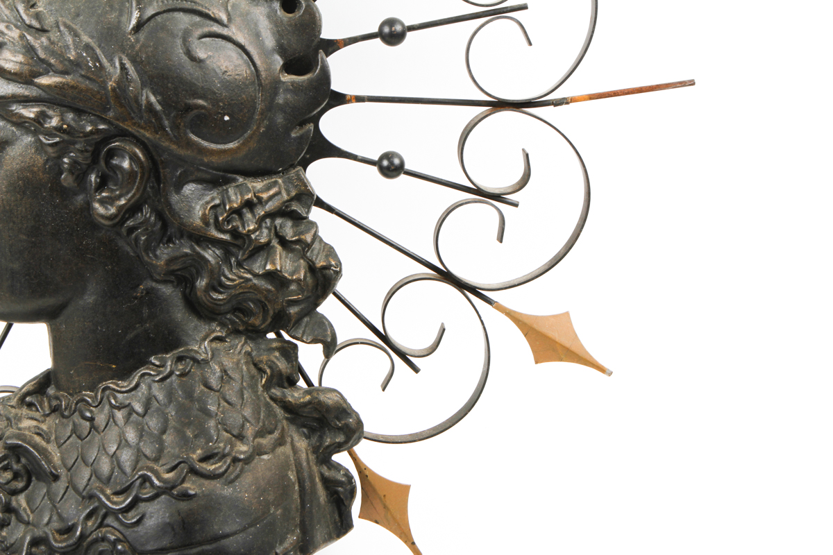 Iron Bust Wall Sculpture