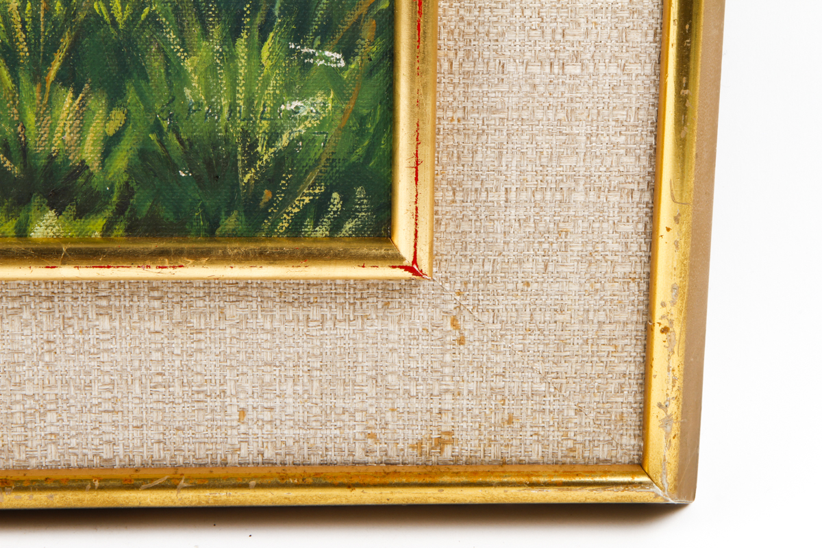 Framed Painting of Willow Trees