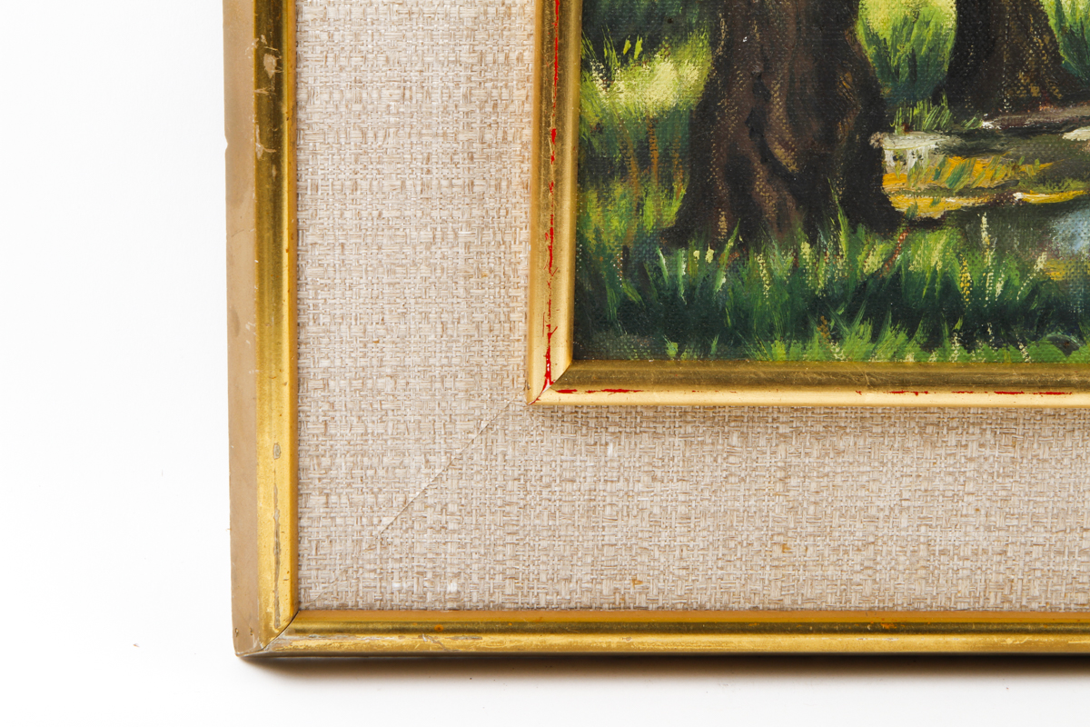 Framed Painting of Willow Trees