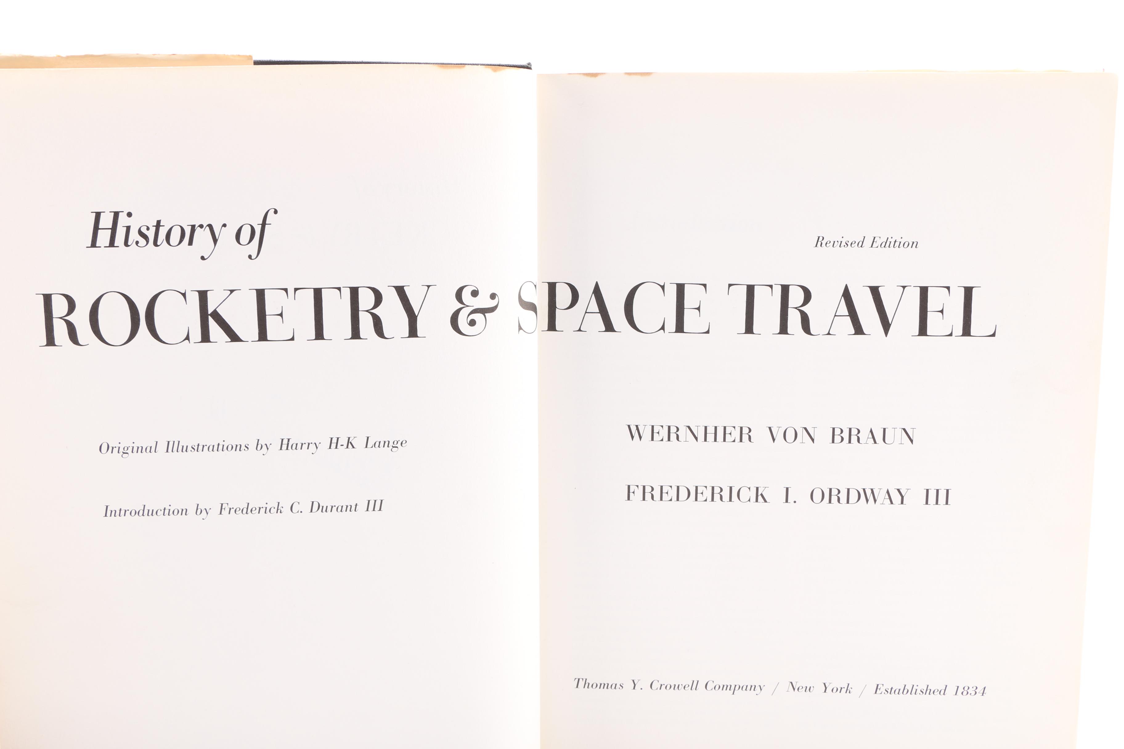 Signed "History of Rocketry & Space Travel"