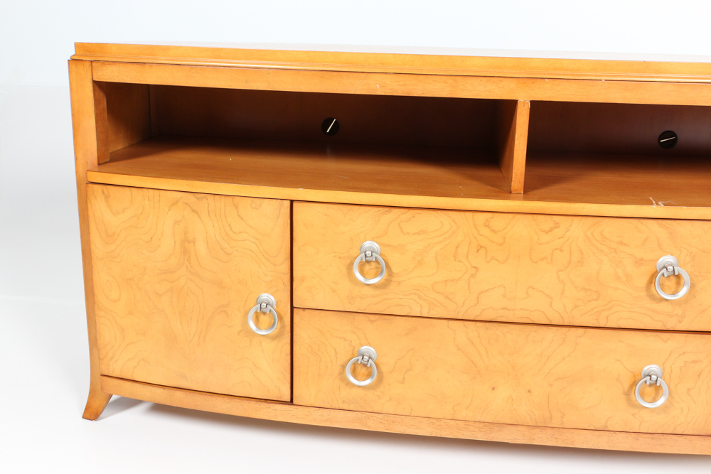 Contemporary Wood Veneer Media Console