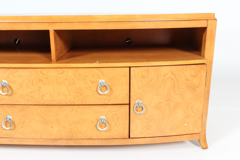 Contemporary Wood Veneer Media Console