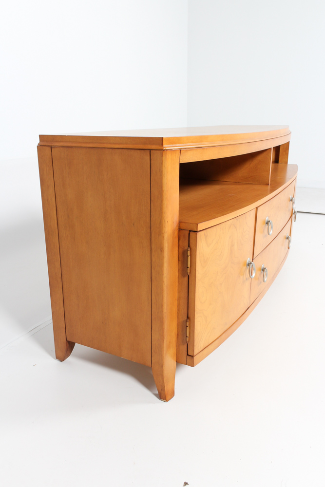 Contemporary Wood Veneer Media Console