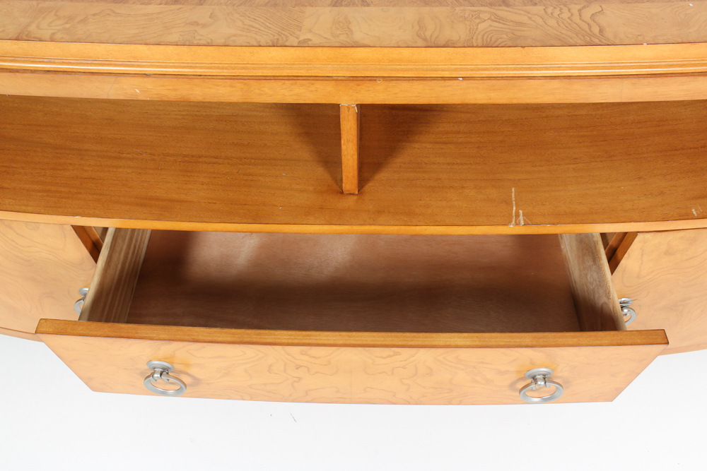 Contemporary Wood Veneer Media Console