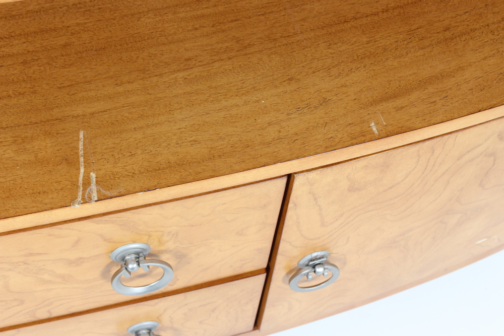 Contemporary Wood Veneer Media Console