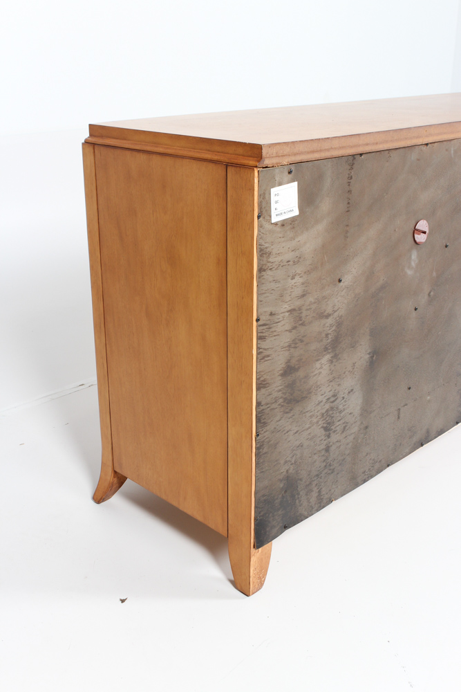 Contemporary Wood Veneer Media Console