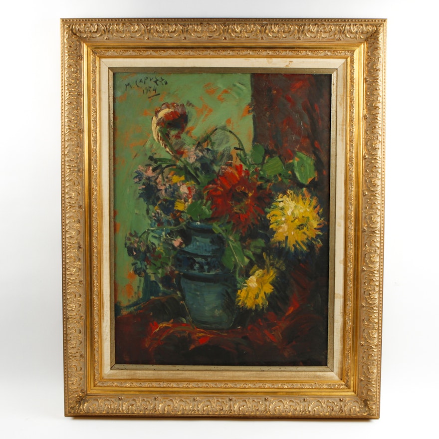 Oil Still Life of Flowers