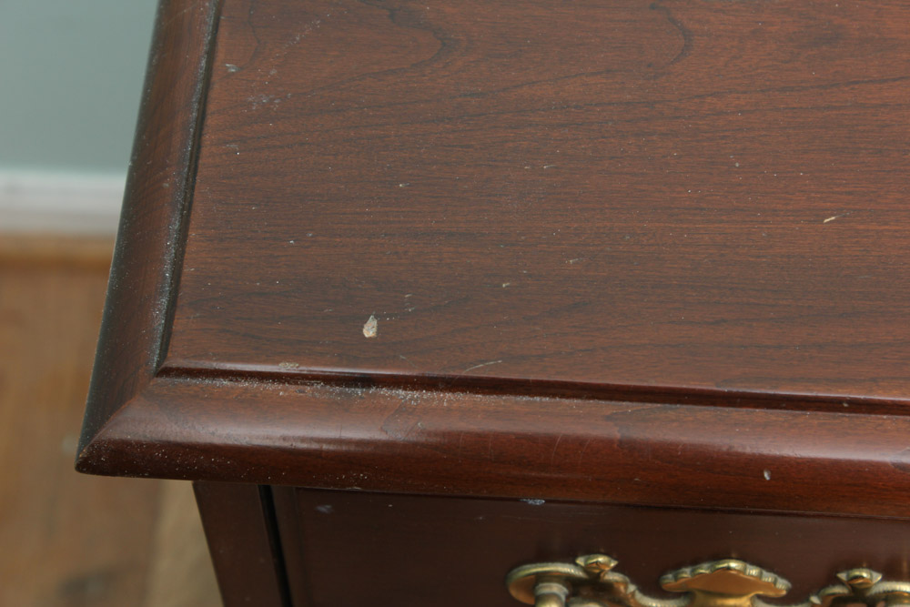 Pair of Chippendale Style Cherry Nightstands by Davis Cabinet Co.