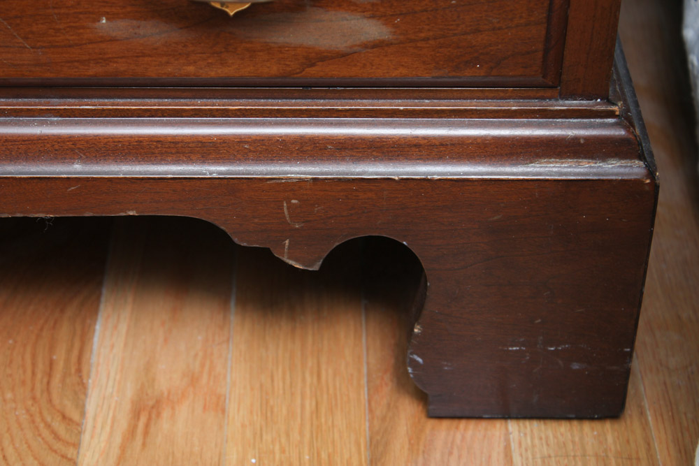Pair of Chippendale Style Cherry Nightstands by Davis Cabinet Co.