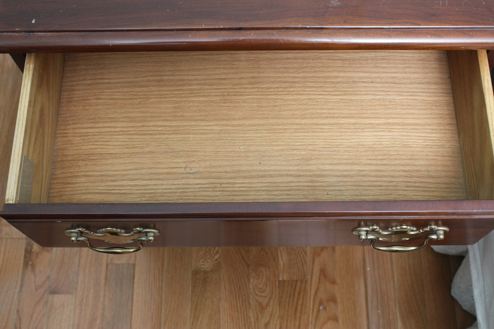 Pair of Chippendale Style Cherry Nightstands by Davis Cabinet Co.