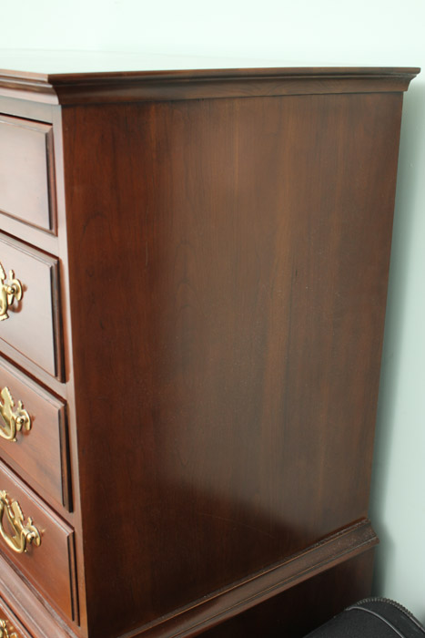 Chippendale Style Cherry Chest on Chest by Davis Cabinet Co.
