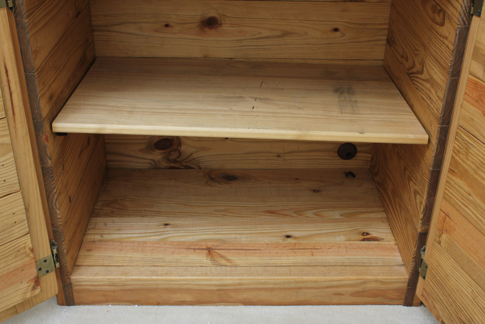 Pine Bookcase with Bottom Cabinet