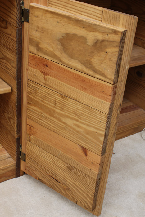 Pine Bookcase with Bottom Cabinet