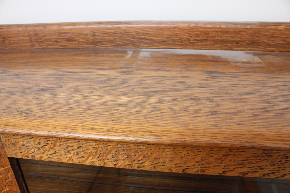Mission Style Oak Display Cabinet