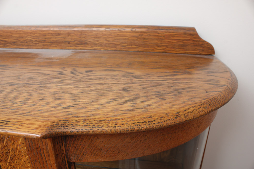 Mission Style Oak Display Cabinet