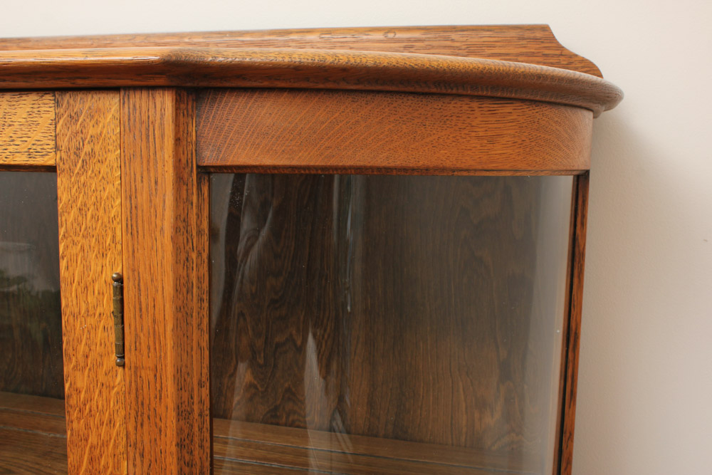 Mission Style Oak Display Cabinet