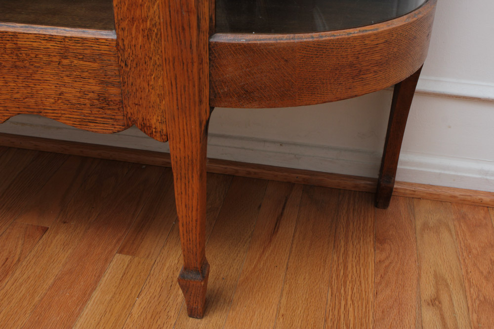 Mission Style Oak Display Cabinet