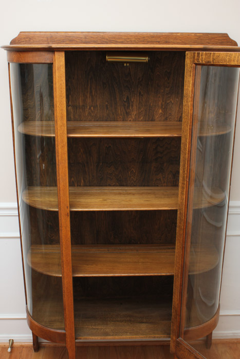 Mission Style Oak Display Cabinet