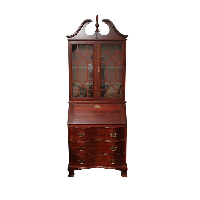 Federal Style Cherry Secretary Bookcase by Jasper Cabinet