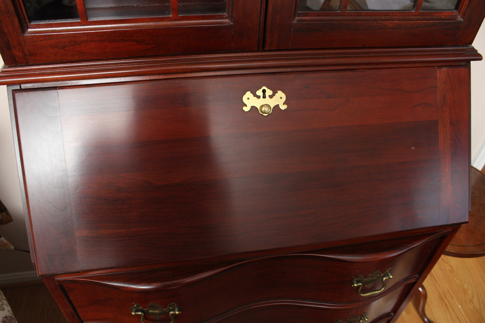 Federal Style Cherry Secretary Bookcase by Jasper Cabinet