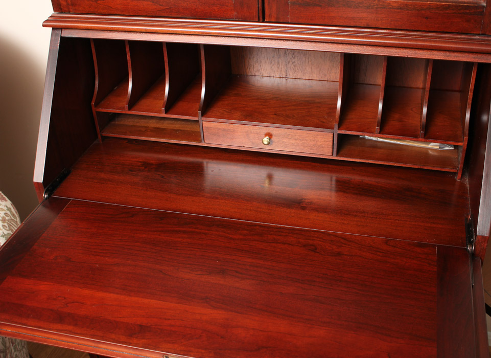 Federal Style Cherry Secretary Bookcase by Jasper Cabinet