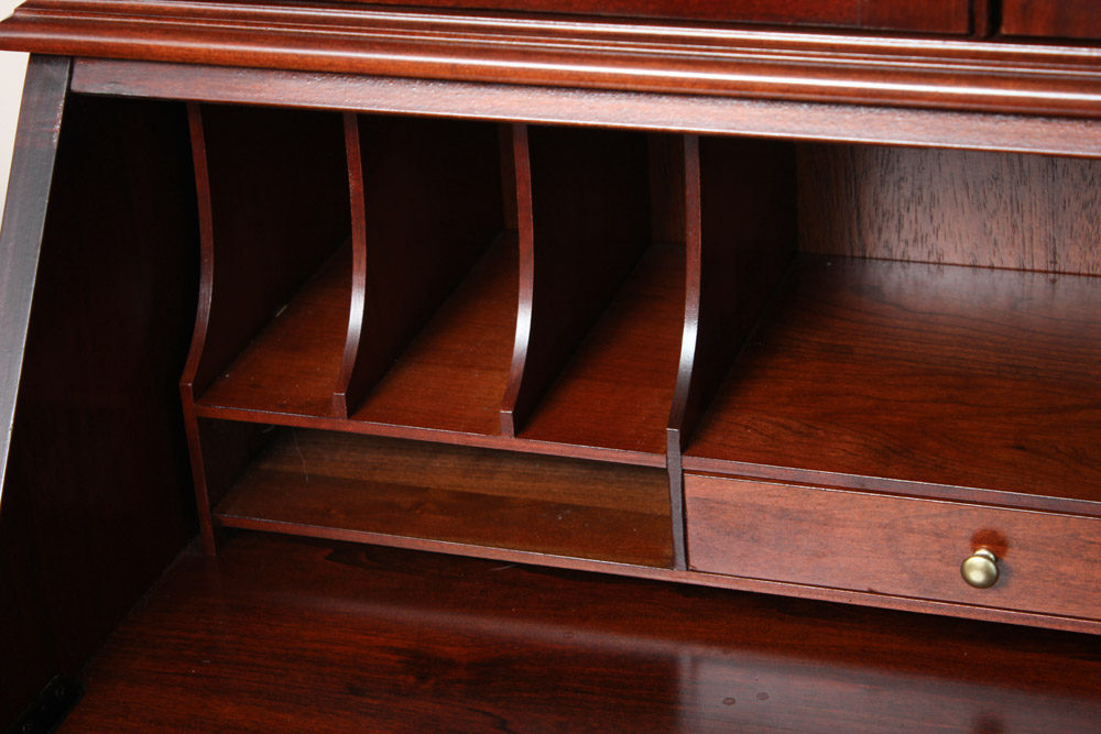Federal Style Cherry Secretary Bookcase by Jasper Cabinet