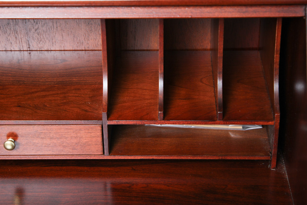 Federal Style Cherry Secretary Bookcase by Jasper Cabinet