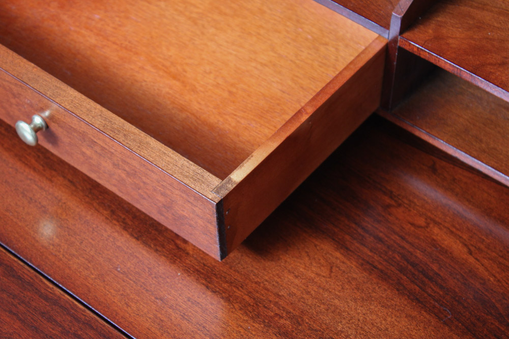 Federal Style Cherry Secretary Bookcase by Jasper Cabinet