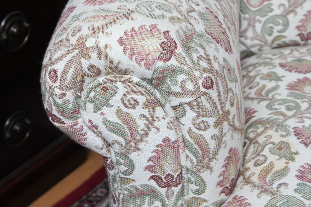 Contemporary Upholstered Wing Back Chair