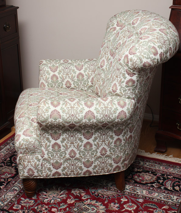 Contemporary Upholstered Wing Back Chair
