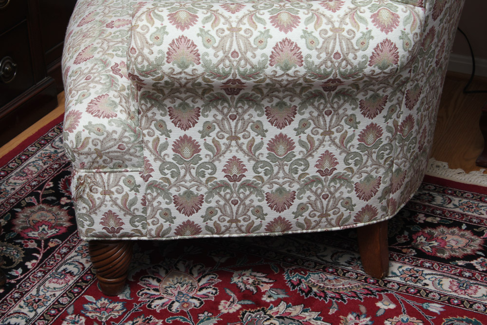 Contemporary Upholstered Wing Back Chair