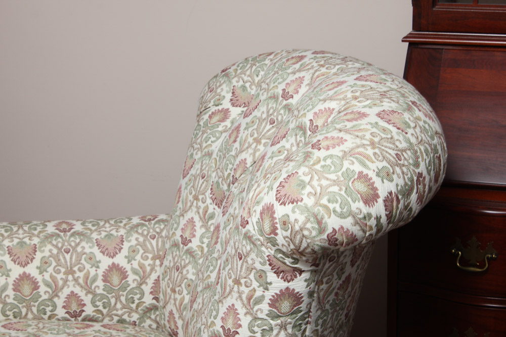 Contemporary Upholstered Wing Back Chair