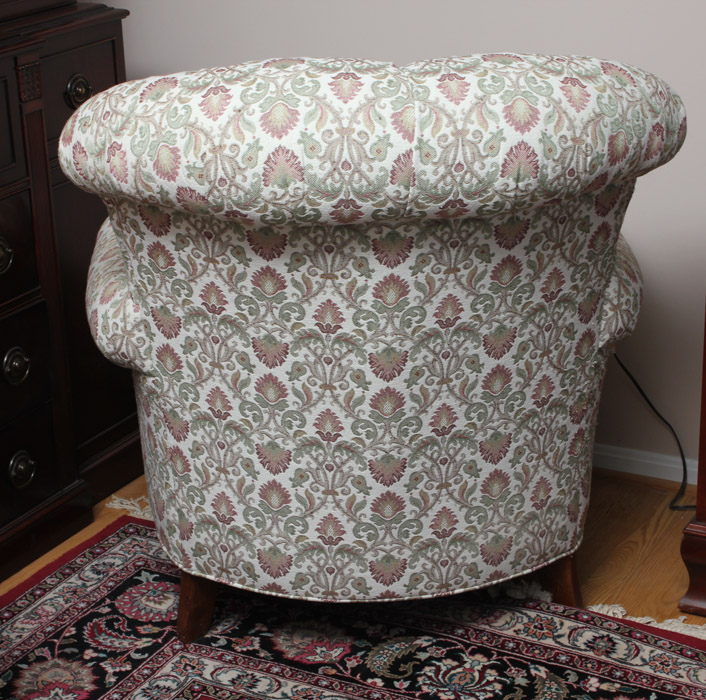 Contemporary Upholstered Wing Back Chair