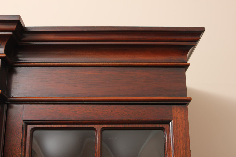 Large Cherry Wood China Cabinet