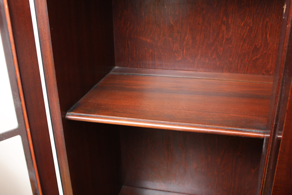 Large Cherry Wood China Cabinet