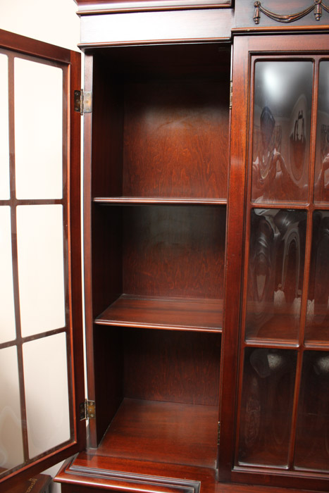 Large Cherry Wood China Cabinet