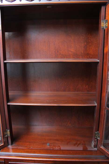 Large Cherry Wood China Cabinet