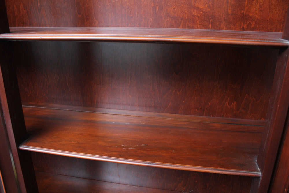 Large Cherry Wood China Cabinet