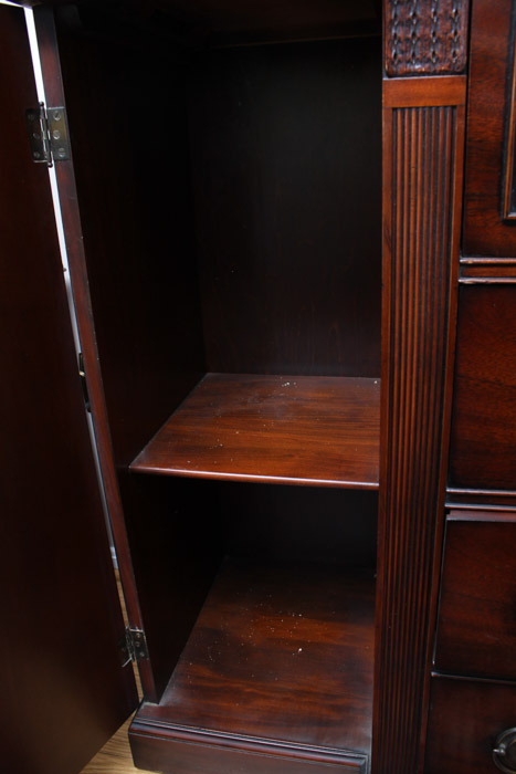 Large Cherry Wood China Cabinet