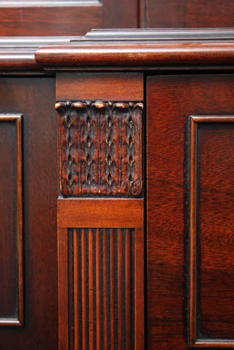 Large Cherry Wood China Cabinet