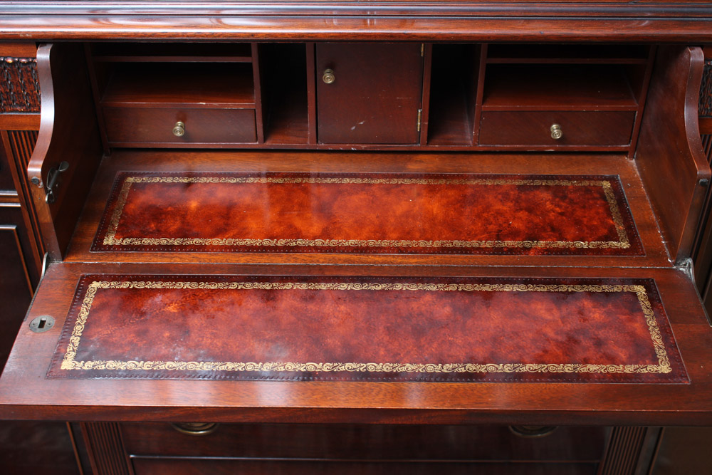 Large Cherry Wood China Cabinet