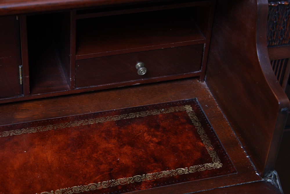 Large Cherry Wood China Cabinet