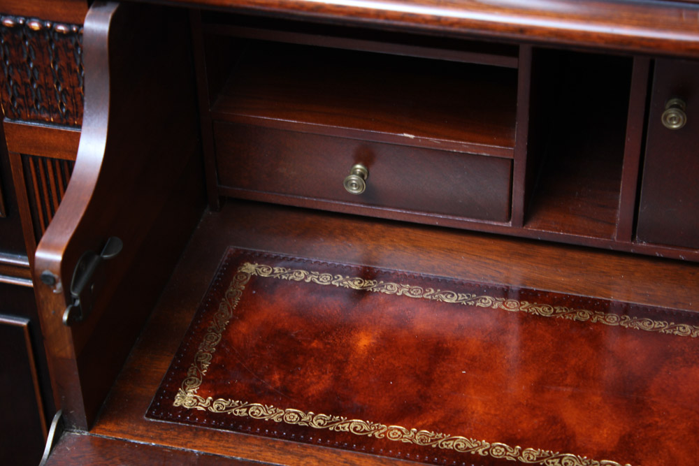 Large Cherry Wood China Cabinet