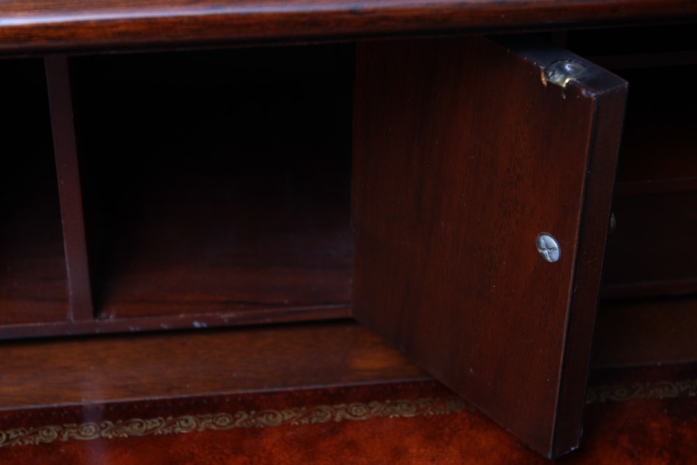 Large Cherry Wood China Cabinet