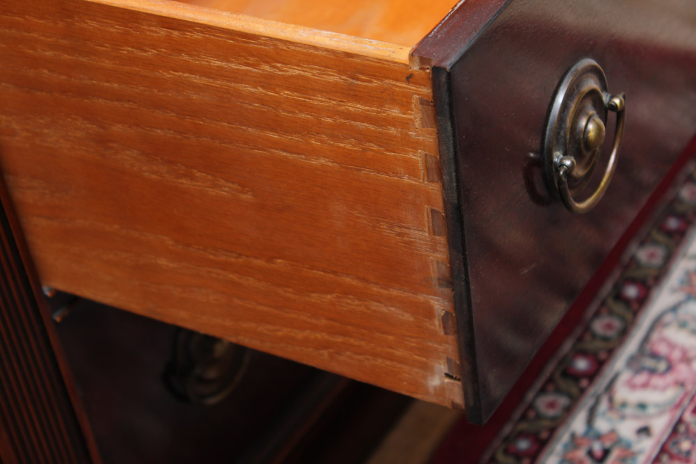 Large Cherry Wood China Cabinet