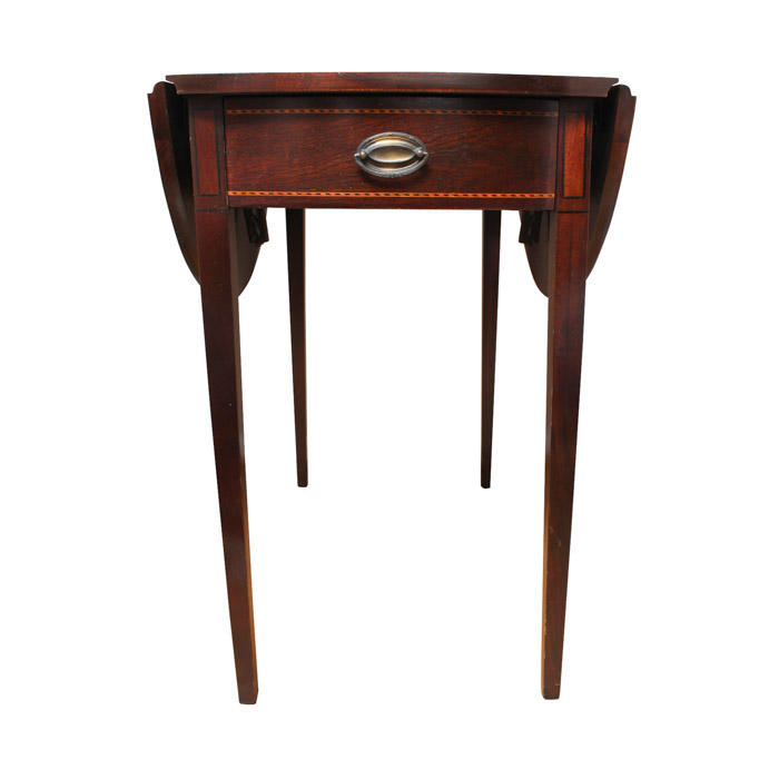 Mahogany Finish Drop Leaf Side Table by Mersman